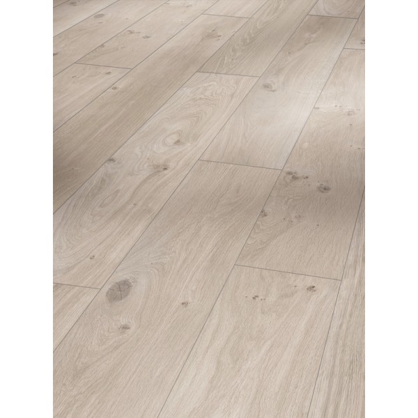 SUELO LAMINADO BASIC 200 - ROBLE GRIS NATURAL 1285 x 194 x 7 mm (junta en V a 4 lados) - 1594002 -